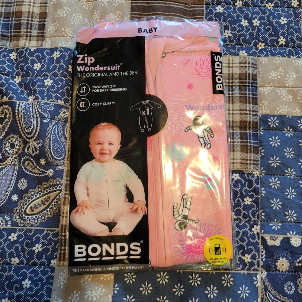 Pink Astronaut Bonds Wondersuit Zippy